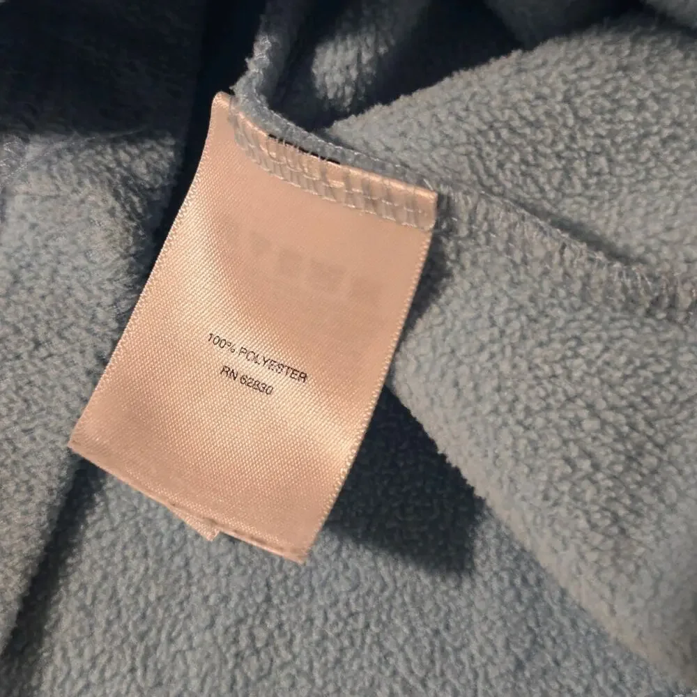 Lands End‎ LittleKids Size 5-6 Blue Pink Lightweight Fleece Quarter Zip Pullover